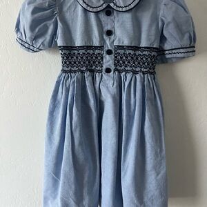 Carriage Boutique Light Blue Smocked Dress